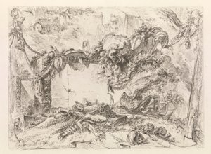 The Monumental Tablet, från Grotteschi (Grotesques) av Giovanni Battista Piranesi