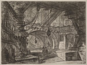 Bryggan med kedjor av Giovanni Battista Piranesi