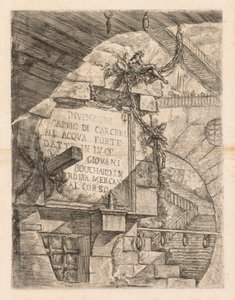 The Prisons: Titelsida -- Interiör av ett fängelse av Giovanni-Battista Piranesi