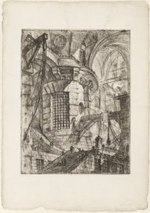 Runda tornet, skylt 3 från Imaginary Prisons av Giovanni Battista Piranesi