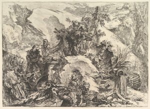 The Skeletons, från Grotteschi Grotesques, ca. 1748. av Giovanni Battista Piranesi