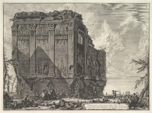 Det så kallade Salustemplet, på vägen till Albano antika tempel, allmänt känt som ..., ca. 1763. av Giovanni Battista Piranesi