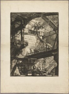 Titelsida från Imaginary Prisons av Giovanni-Battista Piranesi