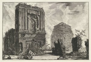 Gräber von Licinianus Piso und der Familie Cornelius entlang der Via Appia von Giovanni-Battista Piranesi