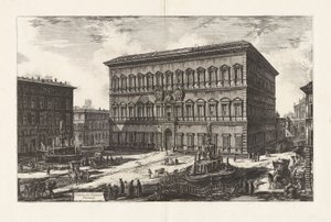 Utsikt över Palazzo Farnese (Utsikt över Palazzo Farnese), från Vedute di Roma (Utsikt över Rom) av Giovanni-Battista Piranesi