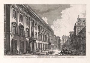Veduta del Palazzo Odescalchi (Utsikt över Odescalchi-palatset), från Vedute di Roma (Utsikt över Rom) av Giovanni-Battista Piranesi