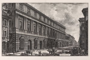 Vy över Palazzo Stopani. Arkitektur av Rafael från Urbino, ur Vedute di Roma (Vyer över Rom) av Giovanni Battista Piranesi