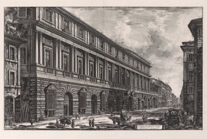 Utsikt över Stopani-palatset. Arkitektur av Rafaele d av Giovanni-Battista Piranesi