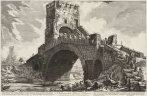 Vy över Ponte Salario av Giovanni Battista Piranesi