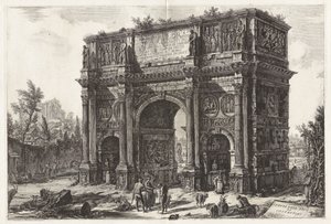Vy över Konstantinbågen, ur Vyer över Rom av Giovanni Battista Piranesi
