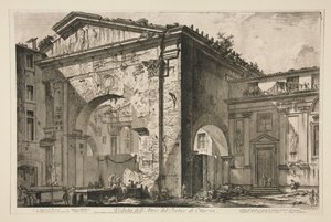 Vy över atriet i Octavias portik, ur Vedute di Roma av Giovanni Battista Piranesi