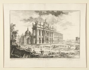 Utsikt över basilikan S. Giovanni Laterano, från utsikt över Rom av Giovanni-Battista Piranesi