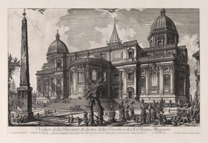 Vy över den bakre fasaden på basilikan Santa Maria Maggiore, ur Vedute di Roma (Vyer över Rom) av Giovanni Battista Piranesi