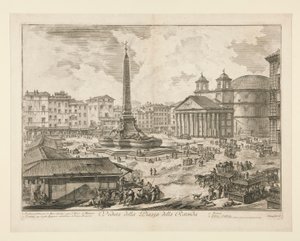 Utsikt över Piazza della Rotonda, från utsikt över Rom av Giovanni Battista Piranesi