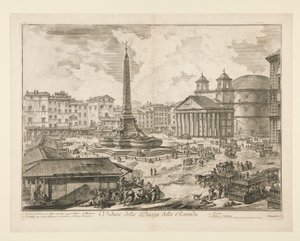 Vy över Piazza della Rotonda, ur Vedute di Roma av Giovanni Battista Piranesi