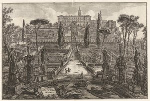 Utsikt över villan d av Giovanni-Battista Piranesi