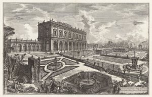 Utsikt över Villa dell av Giovanni-Battista Piranesi
