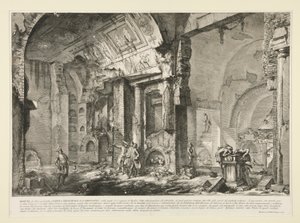 Utsikt över en annan del av L. Arruntius gravkammare, från Le Antichit? Roman av Giovanni-Battista Piranesi