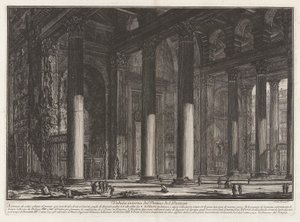 Interiörvy av Pantheons Pronaos, från Vedute di Roma (Utsikt över Rom) av Giovanni-Battista Piranesi