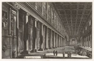 Interiörvy av basilikan Santa Maria Maggiore, ur Vedute di Roma (Vyer över Rom) av Giovanni Battista Piranesi