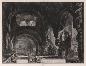 Invändig utsikt över Villa of Maecenas av Giovanni-Battista Piranesi