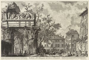 Veduta mit dem Tempel des Jupiters von Giovanni-Battista Piranesi