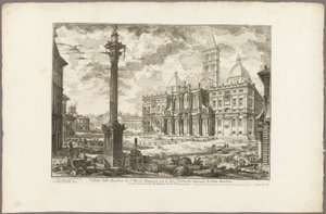 Ansicht der Basilika S. Maria Maggiore mit ihren beiden Flügeln, aus Ansichten von Rom von Giovanni-Battista Piranesi