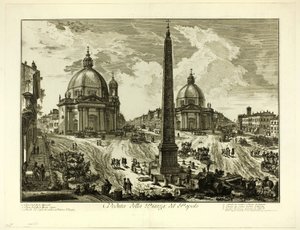 Ansicht der Piazza del Popolo, aus Ansichten von Rom