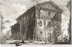 Utsikt över Bacchustemplet, 1760-78 av Giovanni Battista Piranesi