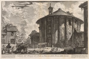 Utsikt över Rom: Cybeletemplet, 1758. av Giovanni Battista Piranesi