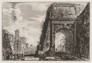 Utsikt över Rom: Bågen eller Titus, 1776. av Giovanni Battista Piranesi