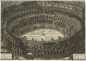 Utsikt över Rom: Colosseum av Giovanni-Battista Piranesi
