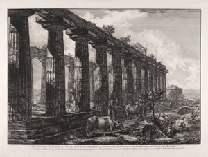 Sidovy av Junos tempel av Giovanni-Battista Piranesi