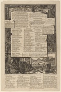 Katalog över de verk som hittills getts till Lvce av Gio Battista Piranesi av Giovanni Battista Piranesi and Francesco Piranesi