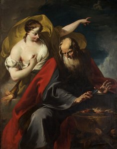 Allegory of Winter and Summer, c.1720 (olja på duk) av Giovanni Battista Pittoni