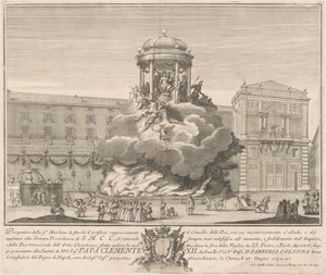 Prima Macchina för Kina 1732: Gudarnas råd av Giovanni Battista Sintes, after Nicola Michetti