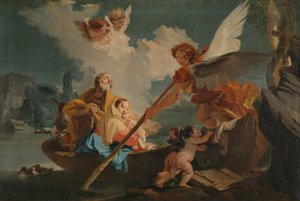 Flyg till Egypten av Giovanni Battista Tiepolo (follower of)