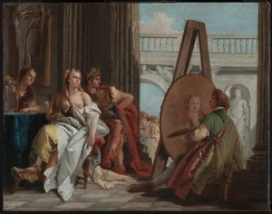 Alexander den store och Campaspe i Apelles studio av Giovanni Battista Tiepolo