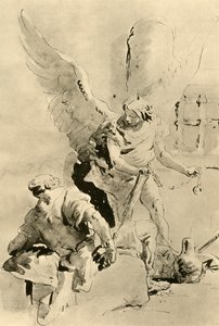 En ängel visar sig för aposteln Petrus i fängelset, mitten av 1700-talet, 1928 av Giovanni Battista Tiepolo