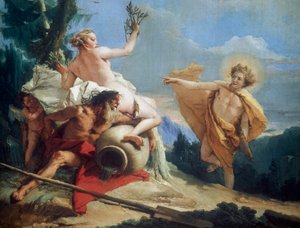 Apollo förföljer Daphne, c1755-1760 av Giovanni Battista Tiepolo