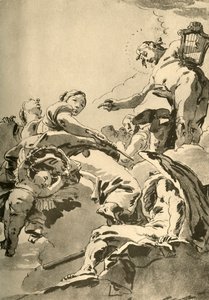 Apollo, Muses and Chronos, c1730, 1928 av Giovanni Battista Tiepolo