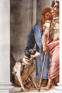 Detalj av den grekiska flottan i Aulis, från entréhallen i Palazzina, 1757 av Giovanni Battista Tiepolo