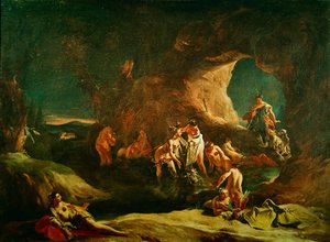 Diana och Acteon, ca 1720-21 av Giovanni Battista Tiepolo