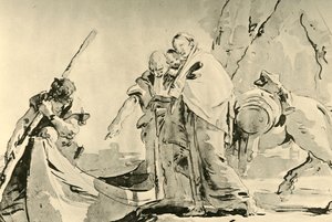 Flyg till Egypten, före 1752, 1928 av Giovanni Battista Tiepolo