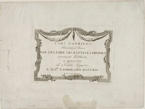Frontispiece från Capricci av Giovanni Battista Tiepolo
