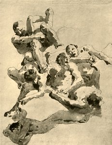 Jättar som slåss, mitten av 1700-talet, 1928 av Giovanni Battista Tiepolo