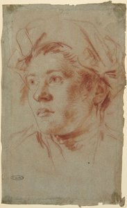 Huvud av en ung man med hatt av Giovanni Battista Tiepolo