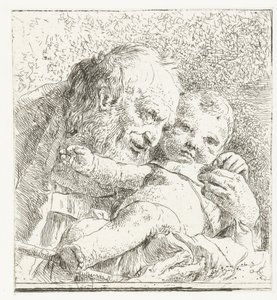 Saint Joseph med Kristusbarn i vapen av Giovanni Battista Tiepolo