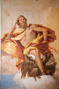 Jove the Thunderer with Eagle, från Room of Olympian Deities in the Foresteria (Guesthouse) 1757 av Giovanni Battista Tiepolo