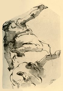Knästående figur, sedd bakifrån, 1743-1744, 1928 av Giovanni Battista Tiepolo